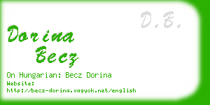 dorina becz business card